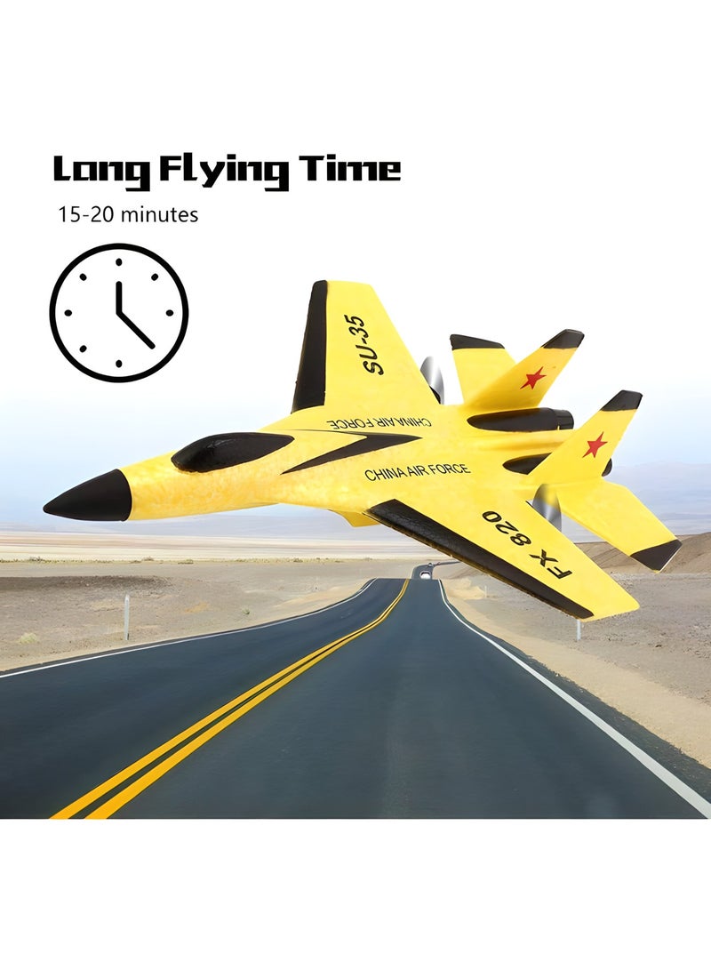 SU-35 RC RC Plane Drone with 2.4GHZ 2CH, Remote Channel Remote Control Airplane, Control Flying Paper Aircraft Toys Indoors & Outdoors Easy to Fly Best Gift for Adults and Children