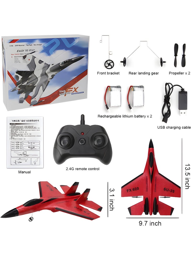 Rc Jet Foam 2 Channel 2.4GHz Remote Control Fighter Airplane Ready to Fly Plane, with Led Light, RC Aircraft for Beginners, Adults & Kids, for Boys 14+, high Speed rc Airplane, Hobby rc Jet Planes