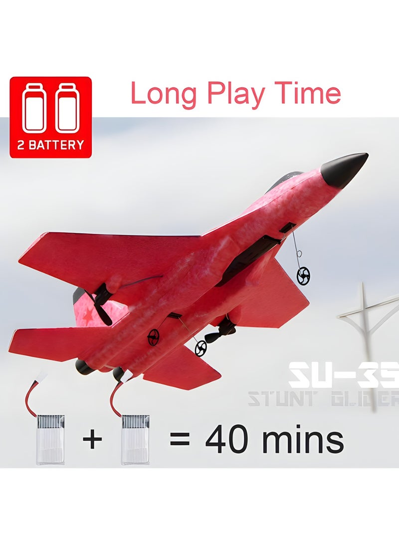 Rc Jet Foam 2 Channel 2.4GHz Remote Control Fighter Airplane Ready to Fly Plane, with Led Light, RC Aircraft for Beginners, Adults & Kids, for Boys 14+, high Speed rc Airplane, Hobby rc Jet Planes