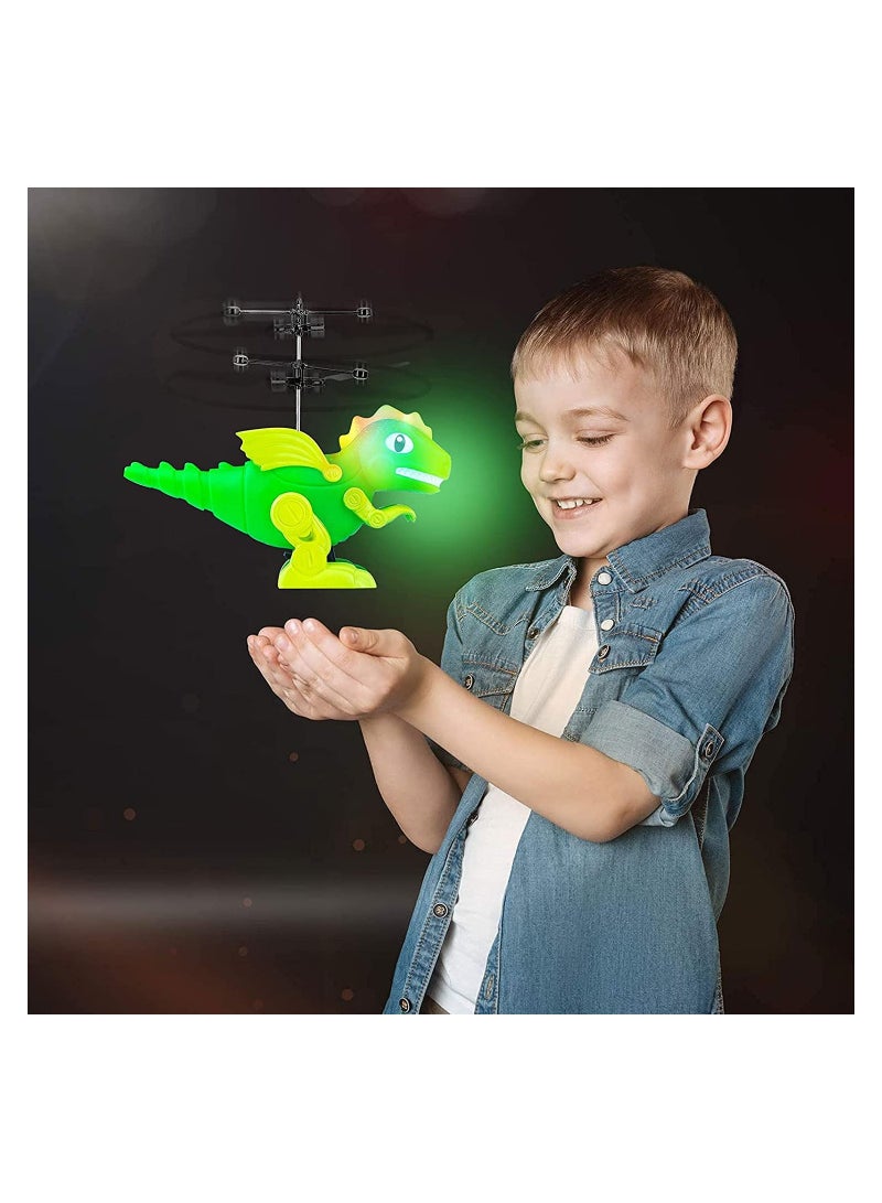 Flying Toys, Dinosaur Remote Control Helicopter, Boys Girls Rc Flying Toy Gifts, Rechargeable Flying Dragon Toy Infrared Induction Helicopter for Boys Girls 6 7 8 9 Year Old Birthday Gift