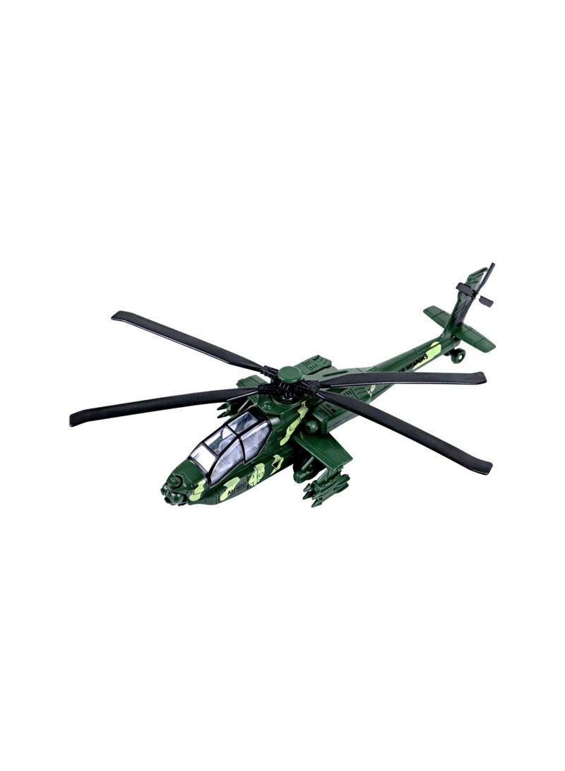 Military Helicopter Toy, Air Force Combat Fighter Model with Lights and Sounds, Army Plane Toys for Kids Boys Girl Gift