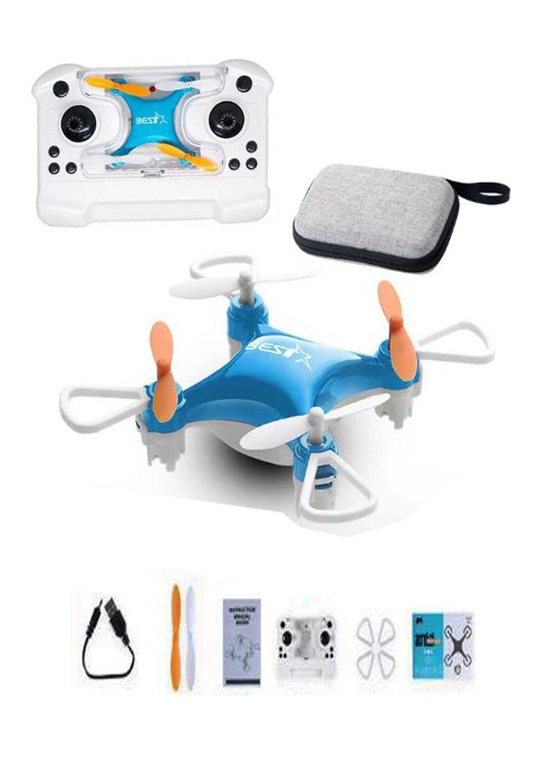 Mini Drone Quadcopter Remote Control Airplane High Fall Resistance Boy Toy Birthday Gift Blue