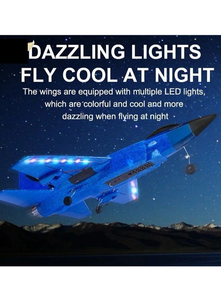 Super large 65CM new F35 remote-controlled aircraft Radio-controlled aircraft fixed wing glider children's toy model with lights can fly at night Anti-Fall Unbreakable Flying Toy best gift item