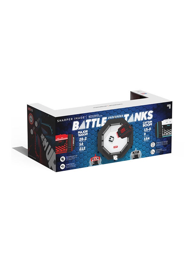 Toy RC Space Tank Wars LED, 2.4 GHz Remote Control Battle Tracks With Flip Ramps