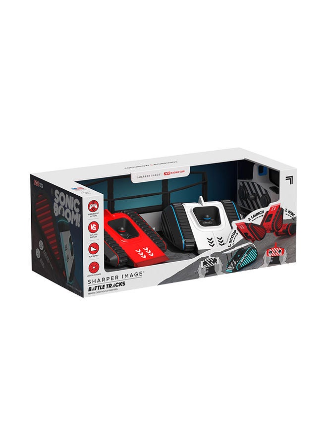 Toy RC Space Tank Wars LED, 2.4 GHz Remote Control Battle Tracks With Flip Ramps