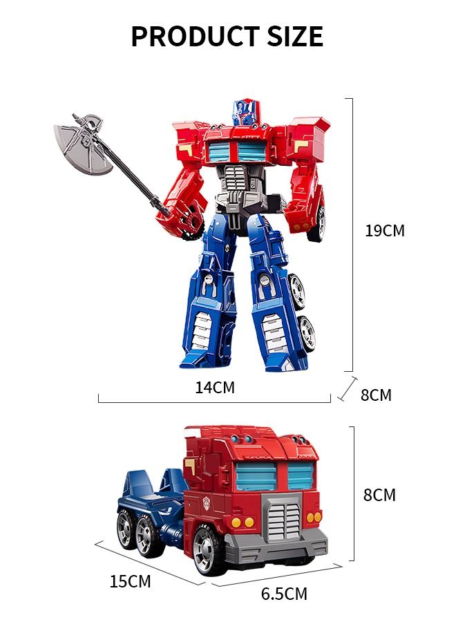 Deformation Robot Toy, Deformed Car Robot Toys, Action Figure Deformation Car Model, Portable Alloy Deformation Robot Toys Gift for Kids-Optimus Prime