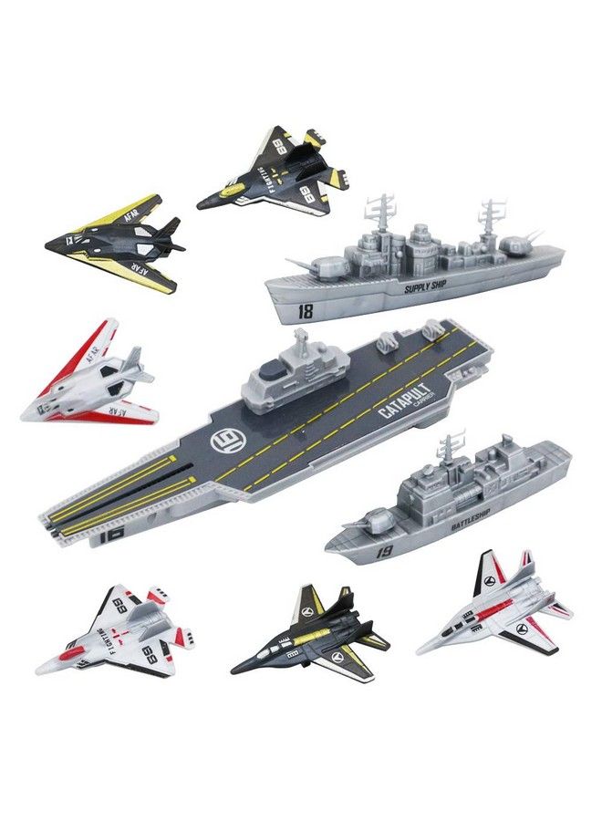 Aircraft Carrier Toy Military Naval Ship Play Set With Small Scale Planes Toy Battleship And Supply Ship,Great Battleship Toys Army Men Toys For Boys Girls Kids