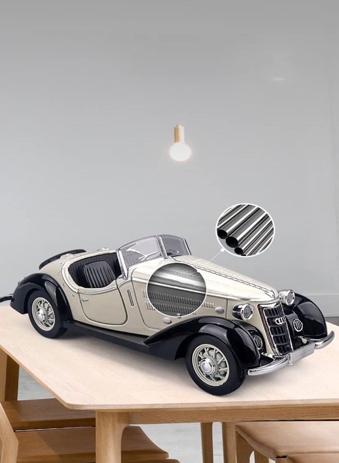 1:32 Audii Car Model Toy, Audii Vintage Convertible Metal Die Casting Alloy Simulation Car Model, Sound and Light Pull Back Model Car, Alloy Collectible Toy Car