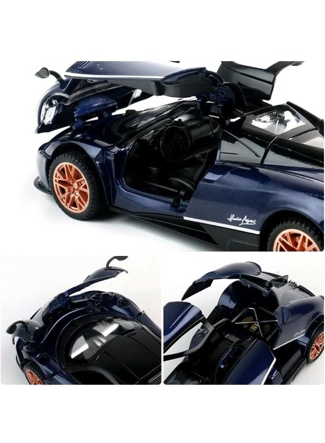 1:32 Pagani Huayra Dinastia Car Model Toy, Diecast Zinc Alloy Pull Back Collectible Toy Car, Sound and Light Pull Back Model Car for Kids Boy Girl Gift