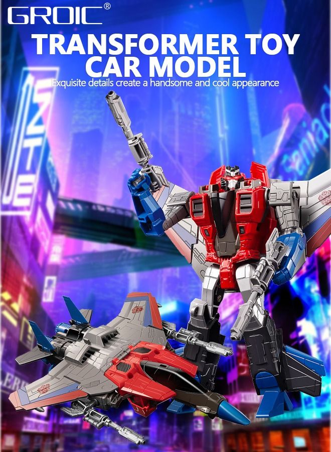 Deformation Robot Toy, Deformed Car Robot Toys, Action Figure Deformation Car Model, Portable Alloy Deformation Robot Toys Gift for Kids-Starscream