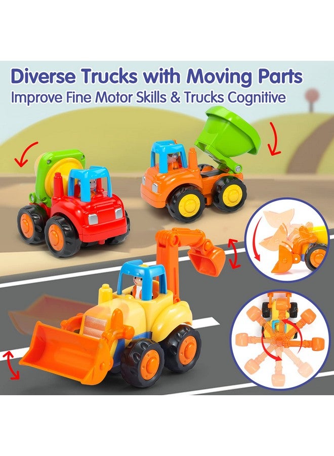 Toys For 1 Year Old Boy Gifts 4 Pcs Toy Trucks 2 1 Year Old Toys For Boys 4Wd Friction Power Car Toys For 2 Year Old Boy Baby Toys For 1 Year Old Toddler Toys Age 12 Birthday