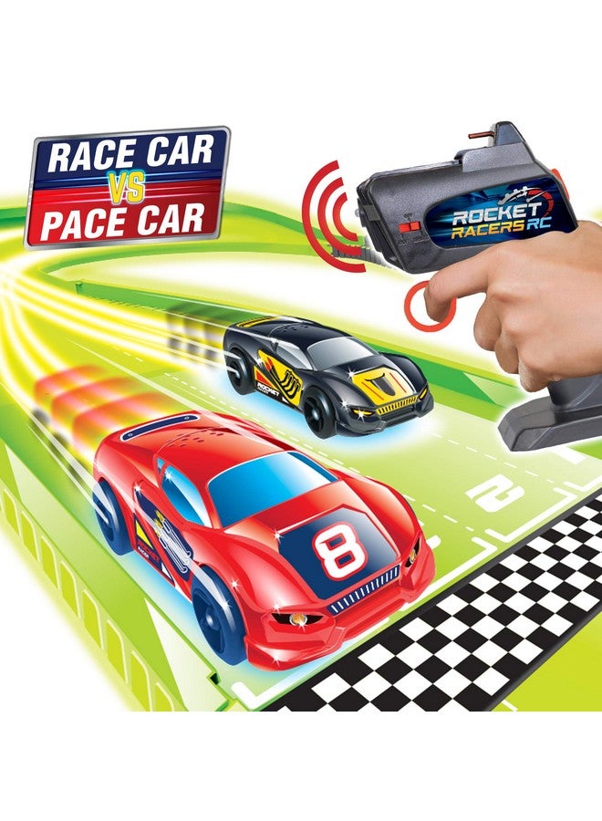 Magic Tracks Rocket Racers Remote Controlled Race Car Vs Pace Car Track Set