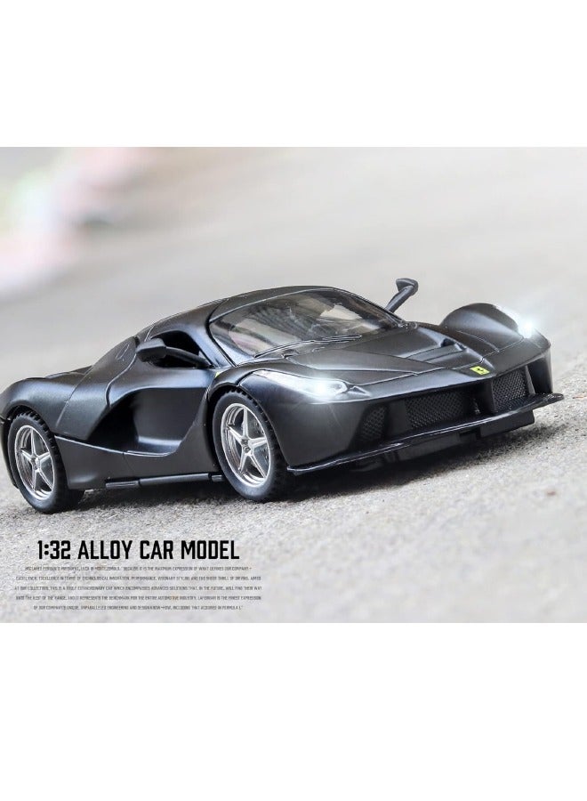 1/32 Alloy Collectible Race Car Model Toy, Diecast Zinc Alloy Pull Back Collectible Toy Car, Sound and Light Pull Back Model Car for Kids Boy Girl Gift