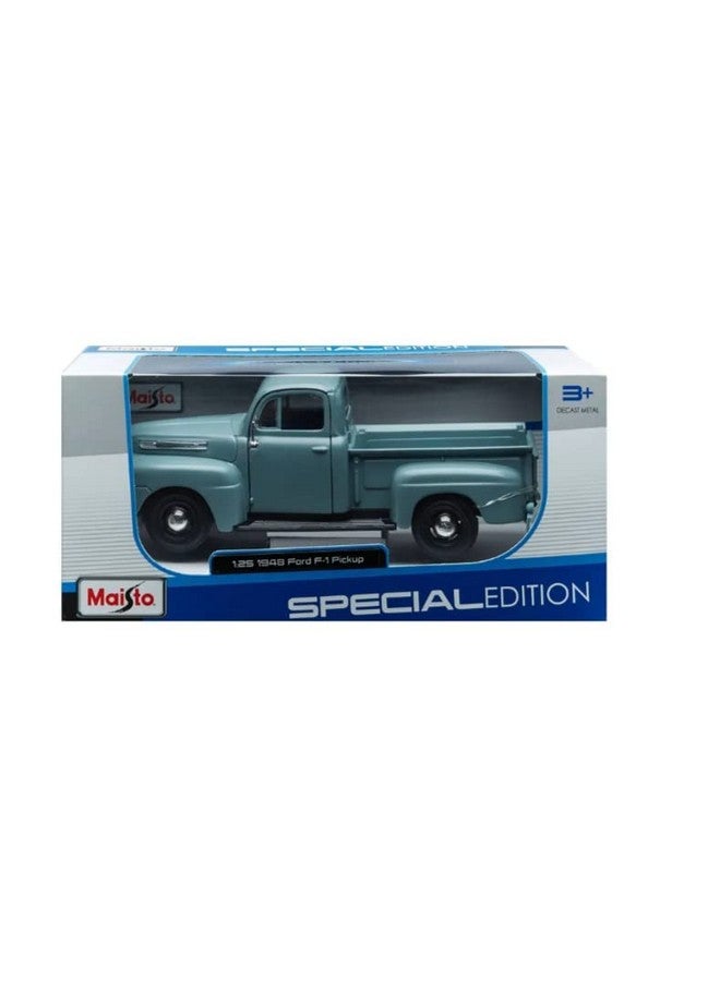 125 Scale 1948 Ford F1 Pickup Diecast Truck Vehicle Colors May Vary [Grey/Blue]