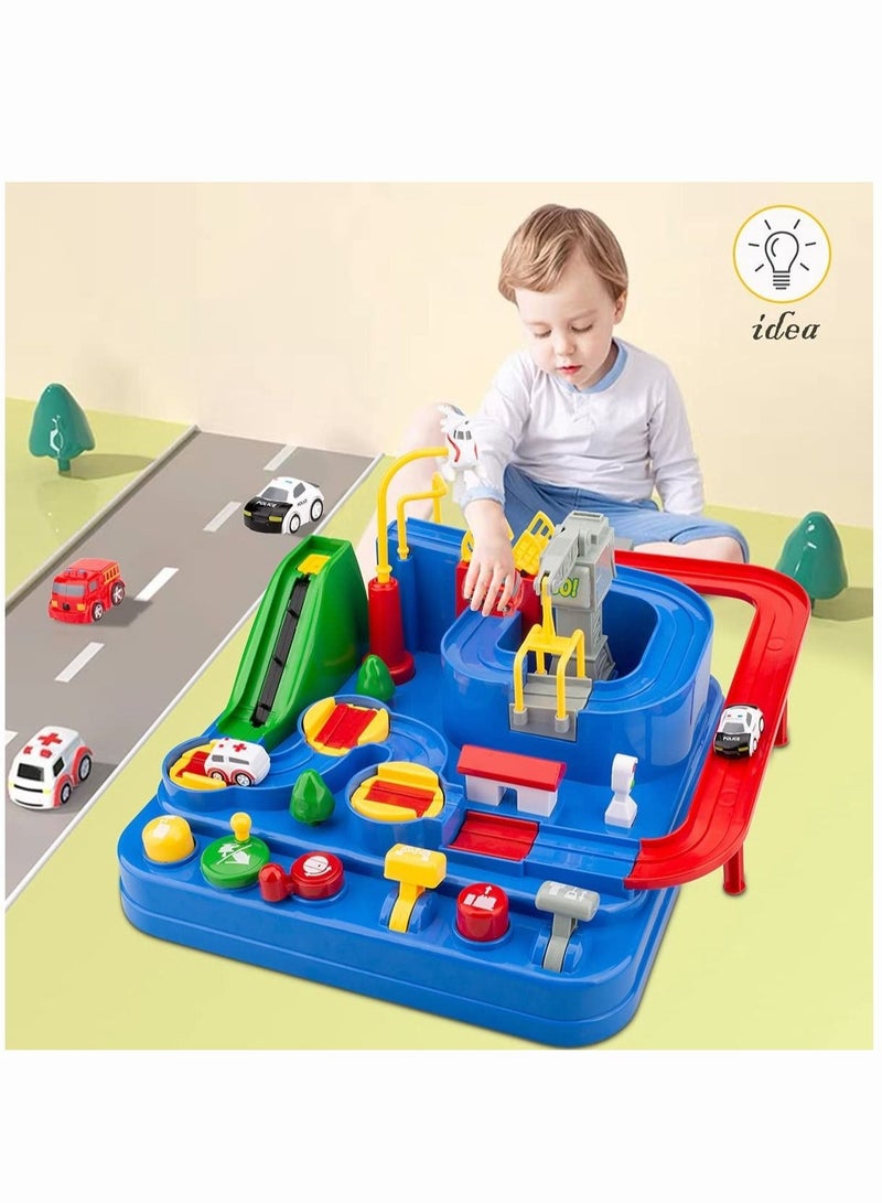 Car Toys Gifts for Boys Girls City Rescue Preschool Toy  Parent-Child Interactive Race Car Track Playsets