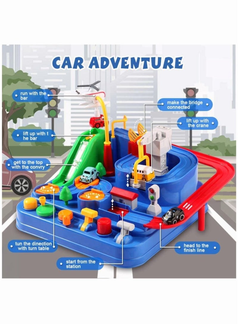 Car Toys Gifts for Boys Girls City Rescue Preschool Toy  Parent-Child Interactive Race Car Track Playsets