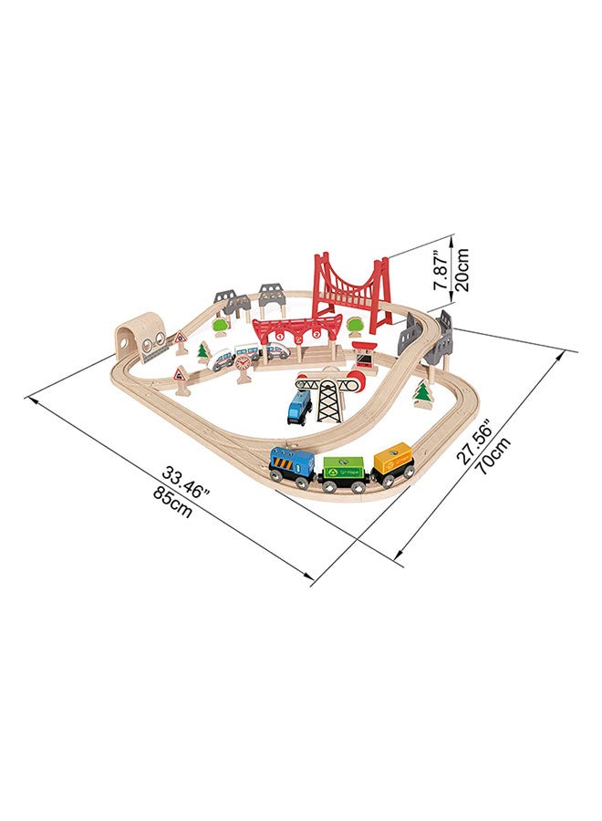 64-Piece Double Loop Railway Set E3712