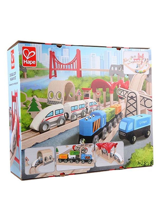 64-Piece Double Loop Railway Set E3712