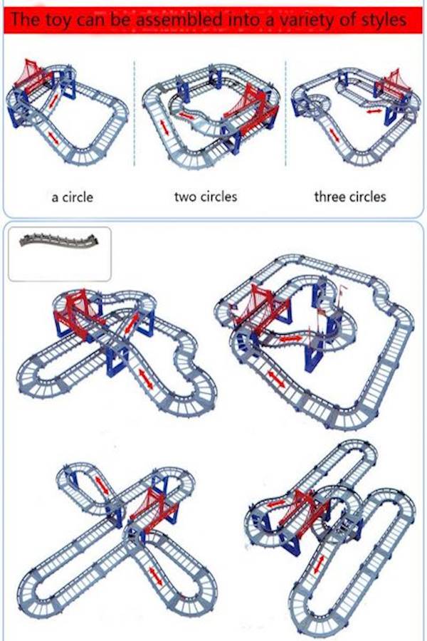 73-Piece Electric Puzzle Multi-Layer Speed Rail Track Set