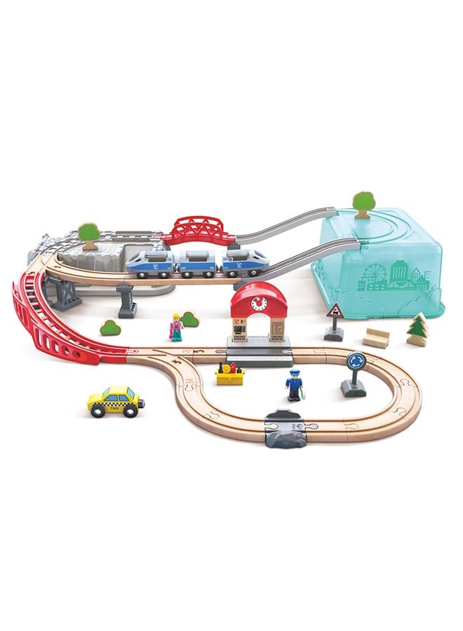 City Train Bucket Railway Set 48- Piece