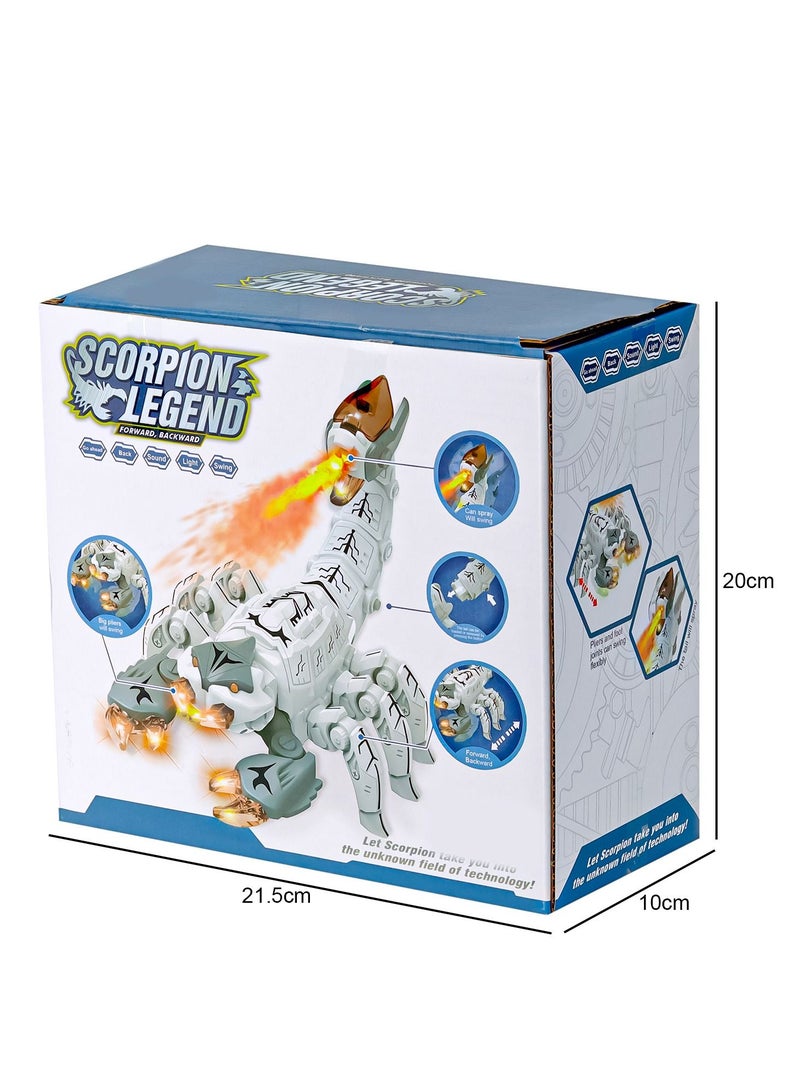 Kids Scorpion Legend Game Playset Electronic Pets with Lights, Realistic Sound Effect, Swing and Spray