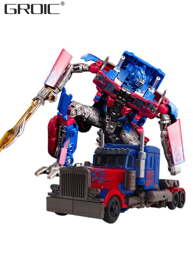 2 In 1 Deformation Robot Toy, Deformed Car Robot Toys, Action Figure Deformation Car Model, Portable Alloy Deformation Robot Toys Gift for Kids-Optimus Prime