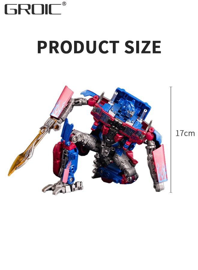 2 In 1 Deformation Robot Toy, Deformed Car Robot Toys, Action Figure Deformation Car Model, Portable Alloy Deformation Robot Toys Gift for Kids-Optimus Prime