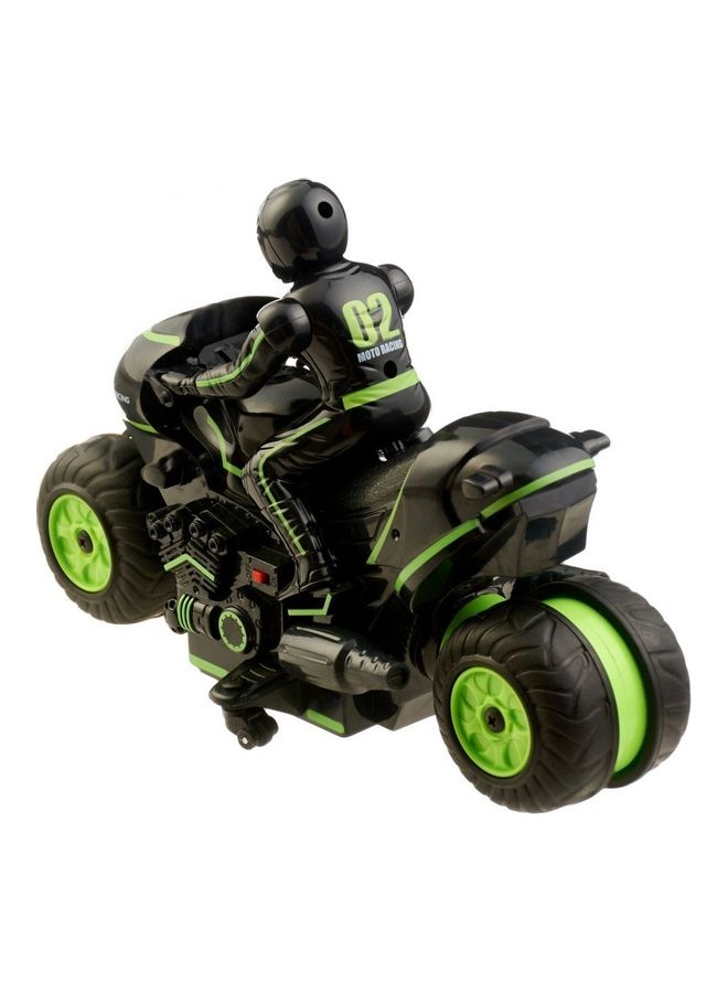 Motorcycle 360 ​​Degree Torsion Racing Motor - 2.4 degree Vibration Remote Control Black Green+ 5 years Multicolour