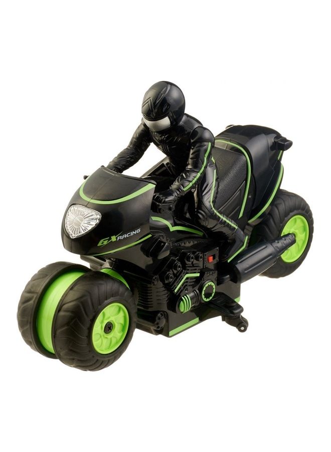 Motorcycle 360 ​​Degree Torsion Racing Motor - 2.4 degree Vibration Remote Control Black Green+ 5 years Multicolour