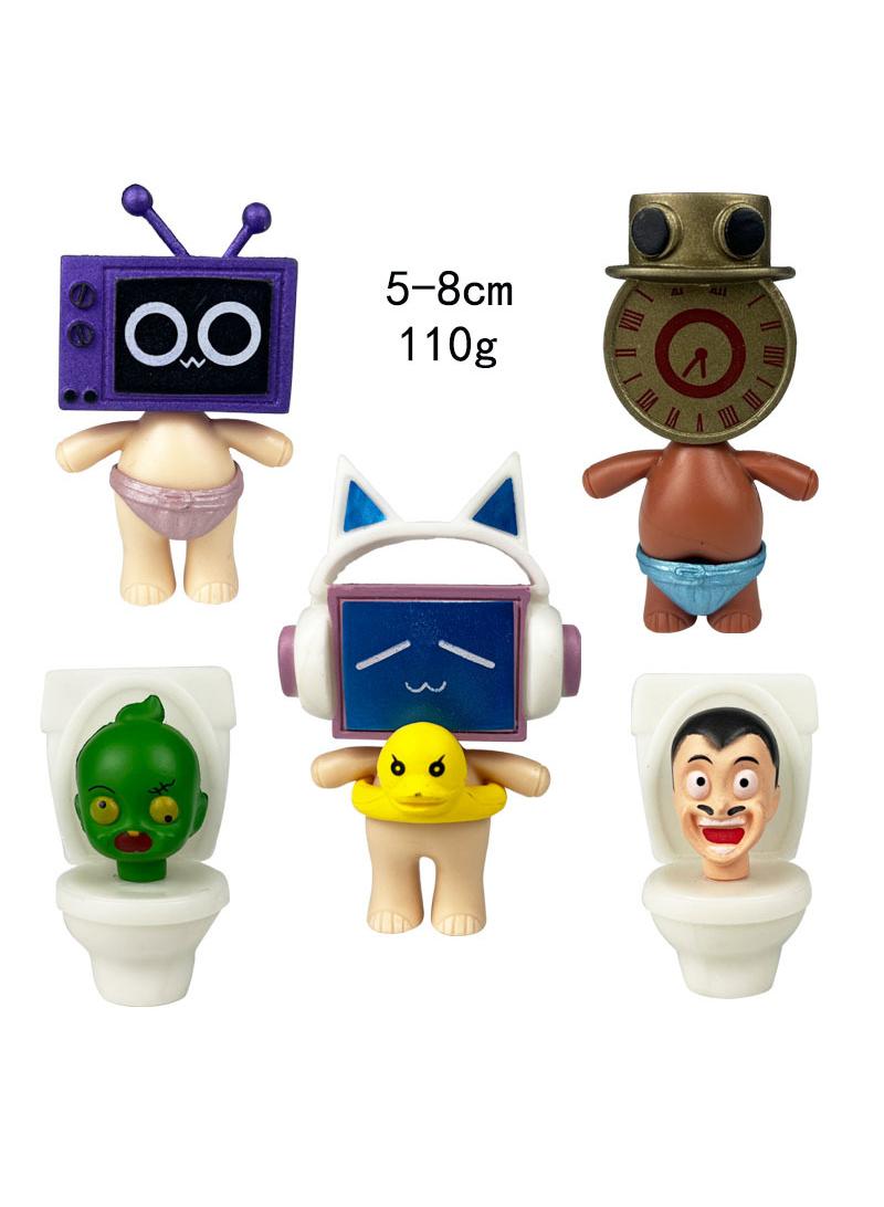 5 Pcs Skibidi Toilet Man Toy Set Ideas Toys Battle Horror Game Model Ideas Toys Gifts for Adult & Kids