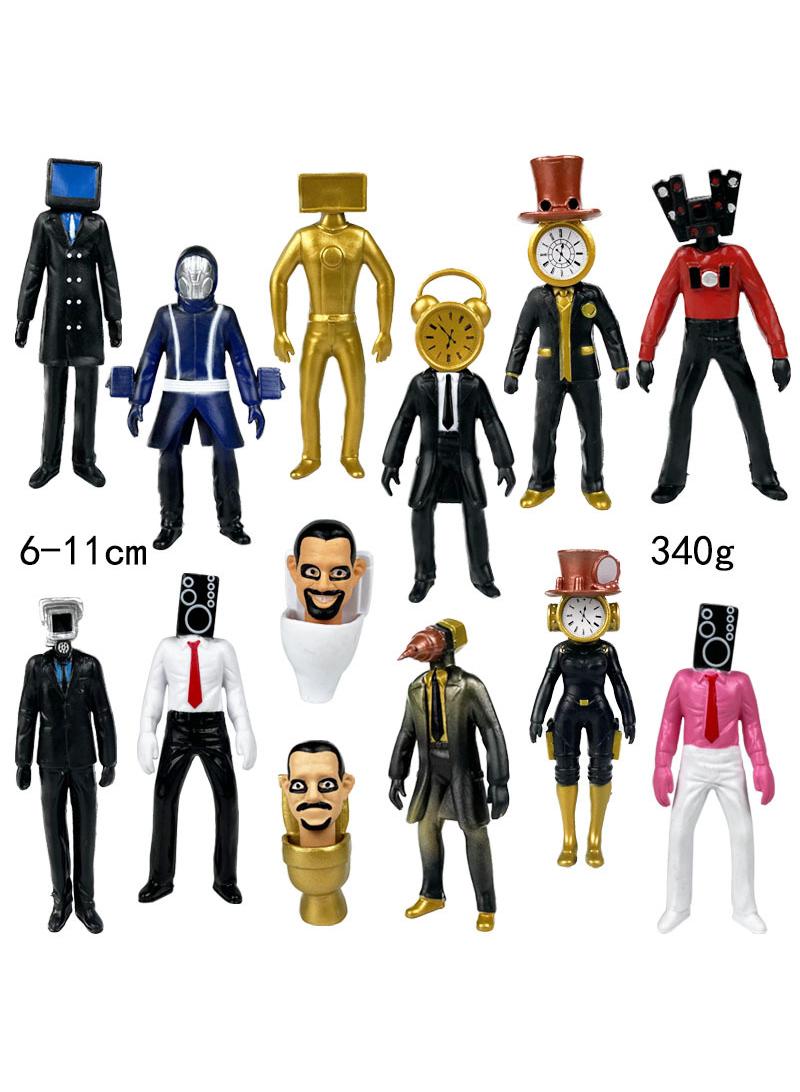 13 Pcs Skibidi Toilet Man Toy Set Ideas Toys Battle Horror Game Model Ideas Toys Gifts for Adult & Kids