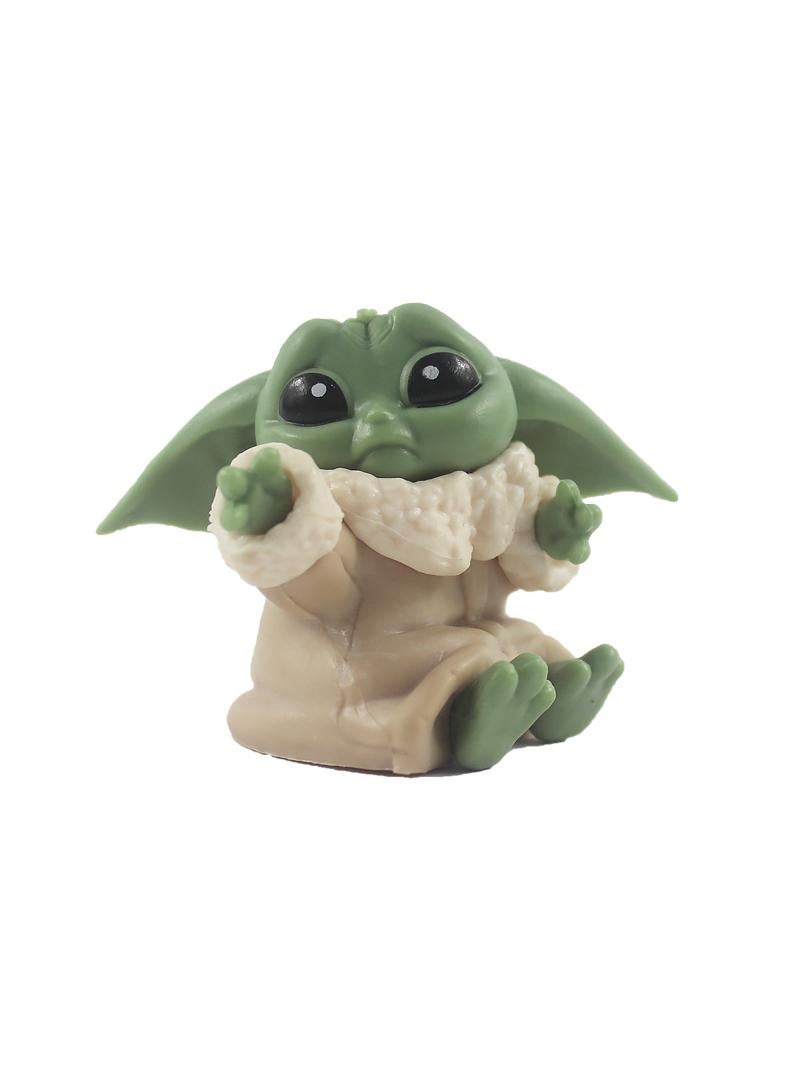 5 Pcs Star Wars Master Yoda Baby Cartoon Toy Set Best Gift for Kids Adults Fans Children's Day Gift