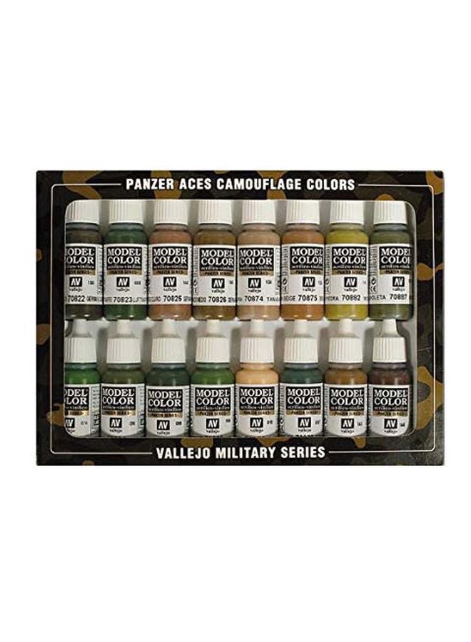 16-Piece Panzer Aces Paint Set VJ70179 17ml