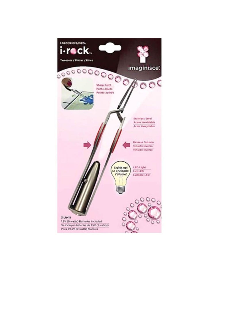 i-rock LED Reverse Tension Tweezers 4.75in