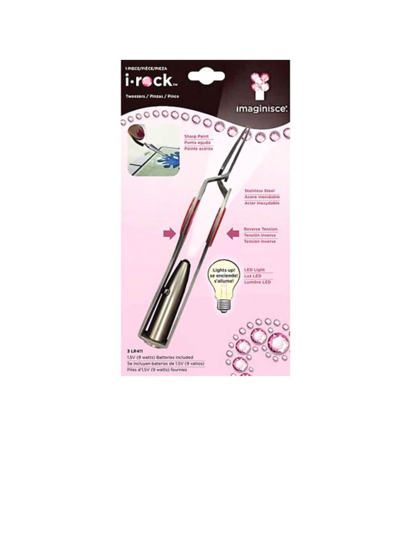 i-rock LED Reverse Tension Tweezers 4.75in