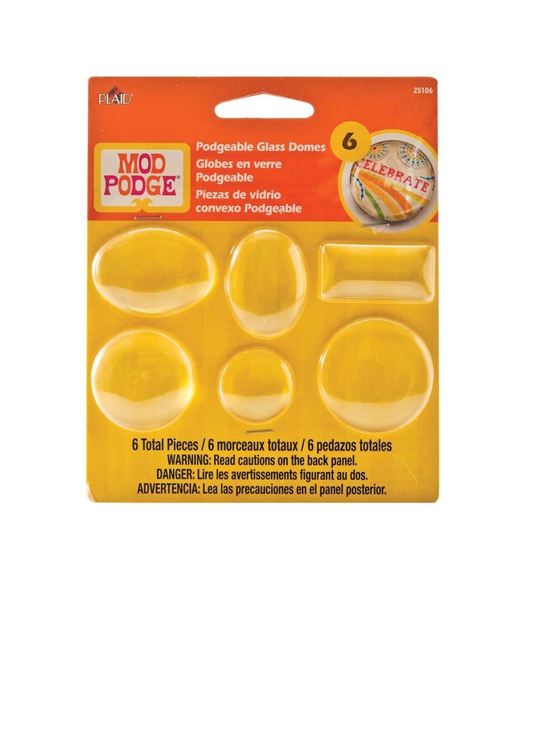 Podgeable Shapes 6/Pkg Glass Domes