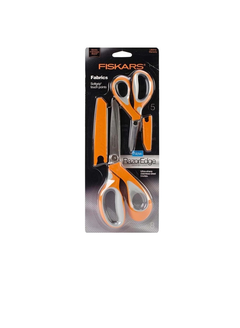 RazorEdge Softgrip Fabric Shears Set 5in and 8in