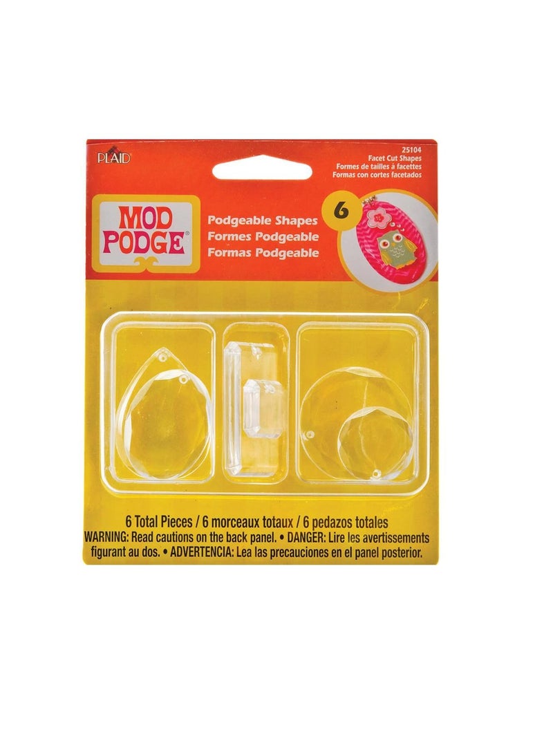 Podgeable Shapes 6/Pkg Facet Cut