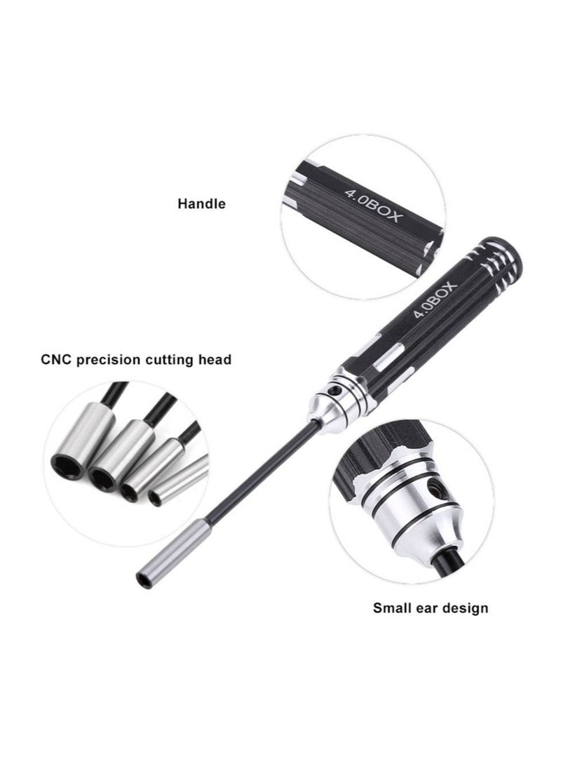 Hex Nut Driver Set Hexagonal Head Wrench 4.0/5.5/7.0/8.0mm 4Pcs RC Repair Tools Kit Socket Screwdrivers for Cars Model Airplanes Sportinggoods Deformation