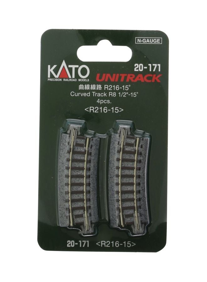 4-Piece 15-Degree Curve Train Track 20-171