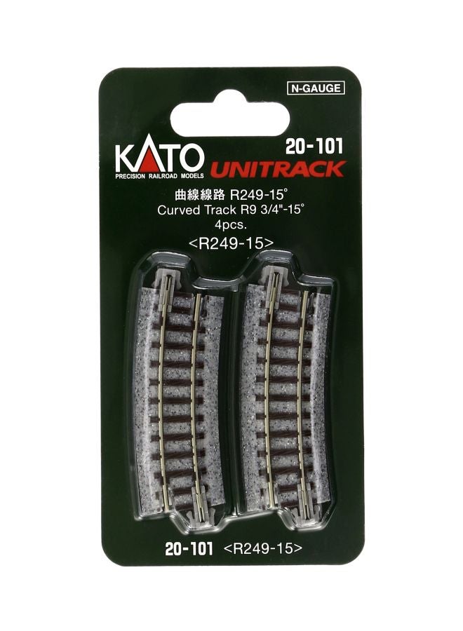 4-Piece 15-Degree Curve Train Track 20-101