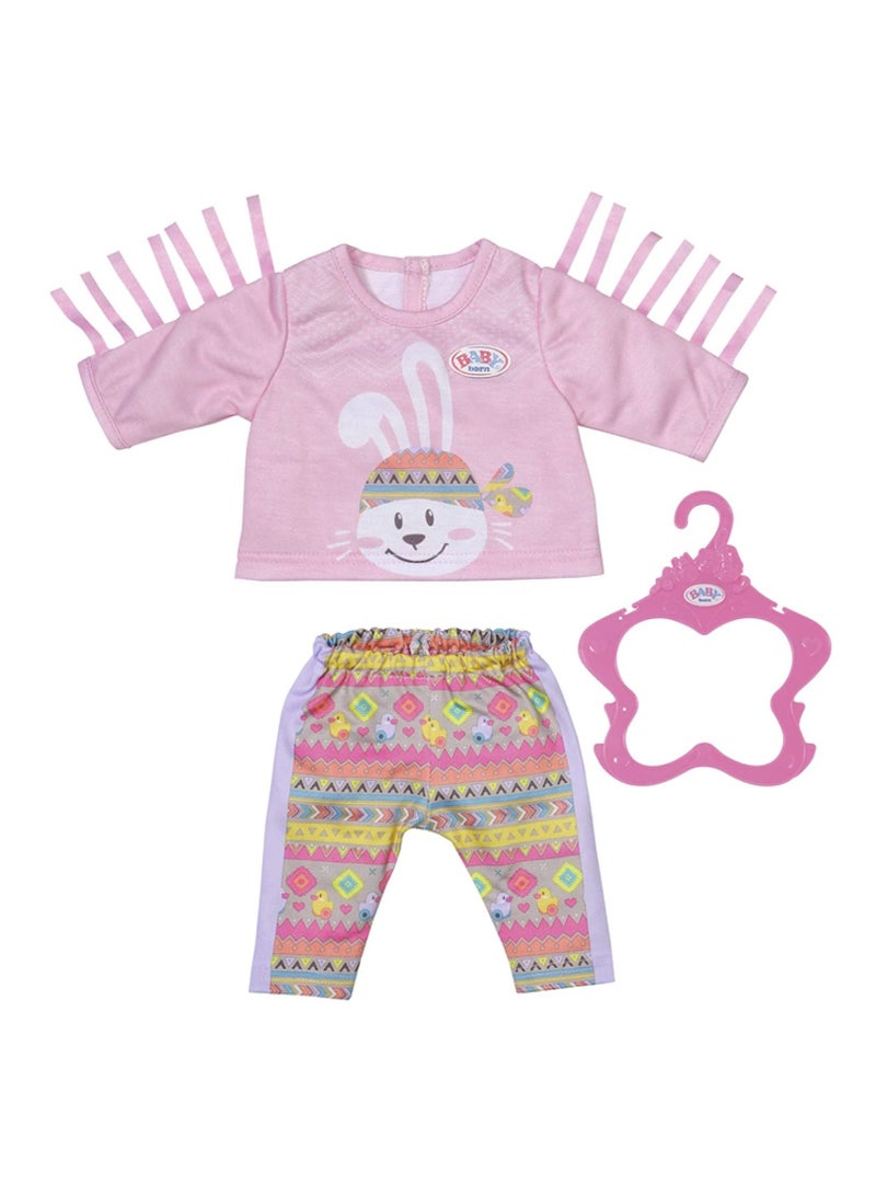 Trendy Rabbit Pullover Outfit for Dolls 43cm