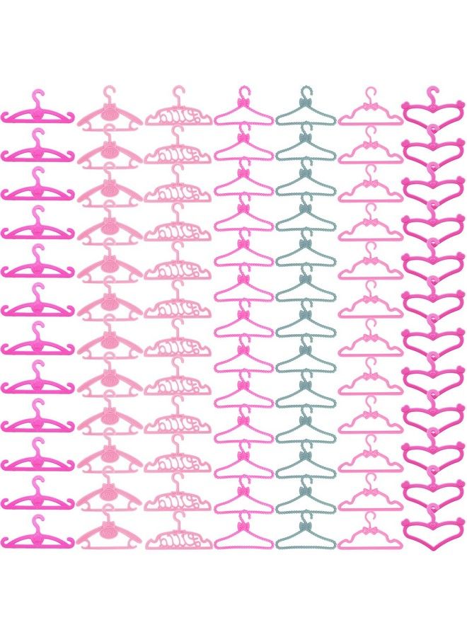 80 Pcs Plastic Hangers Accessories For 11.5 Inch Doll Clothes Gown Dress Outfit