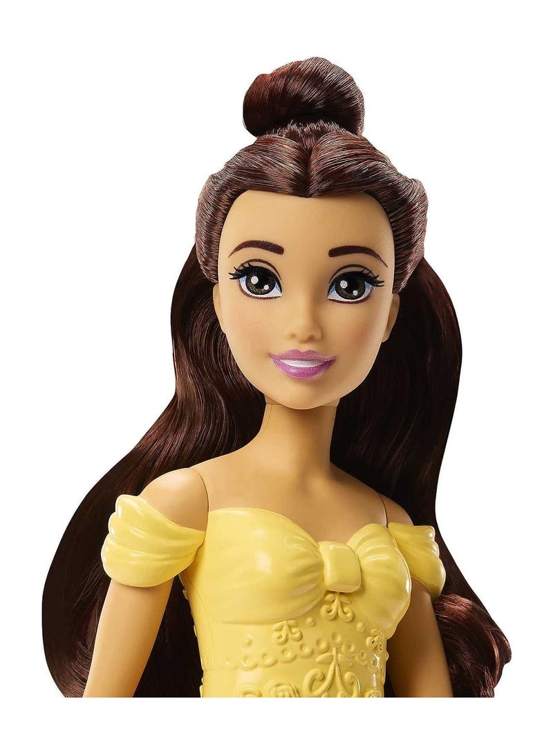 Disney Princess Belle Doll with Shiny Clothing Tea Time Cart Playset