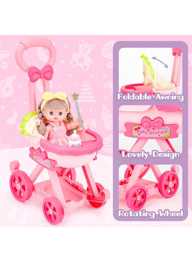 Baby Doll Stroller With 12 Inch Doll12