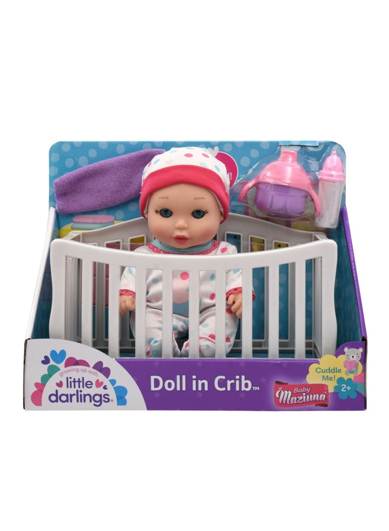 Little Darlings Doll In Crib 8