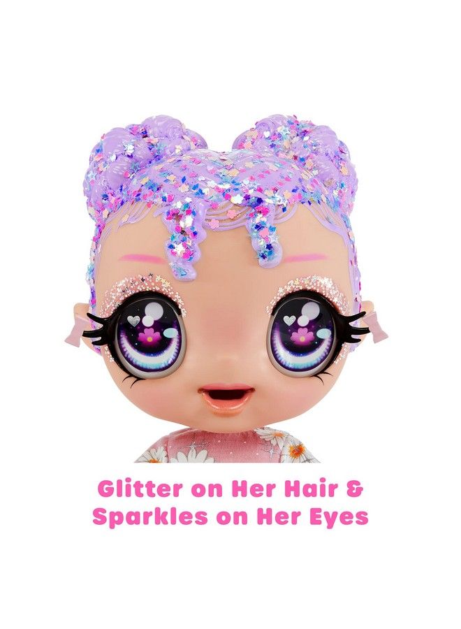 Glitter Babyz Lila Wildboom Baby Doll With 3 Magical Color Changes Purple Hair Flower Outfit Diaper Bottle Pacifier Gift For Kids Toy For Girls Boys Ages 3 4 5+ Years Old