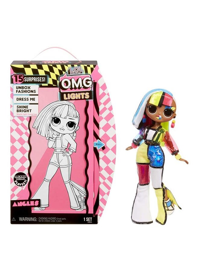 Light Up Stylish Fashion Doll With Surprises Reveals Black 2.9x12x8inch