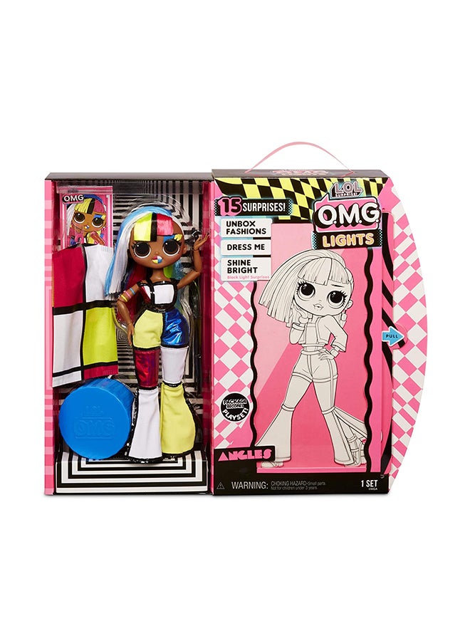 Light Up Stylish Fashion Doll With Surprises Reveals Black 2.9x12x8inch