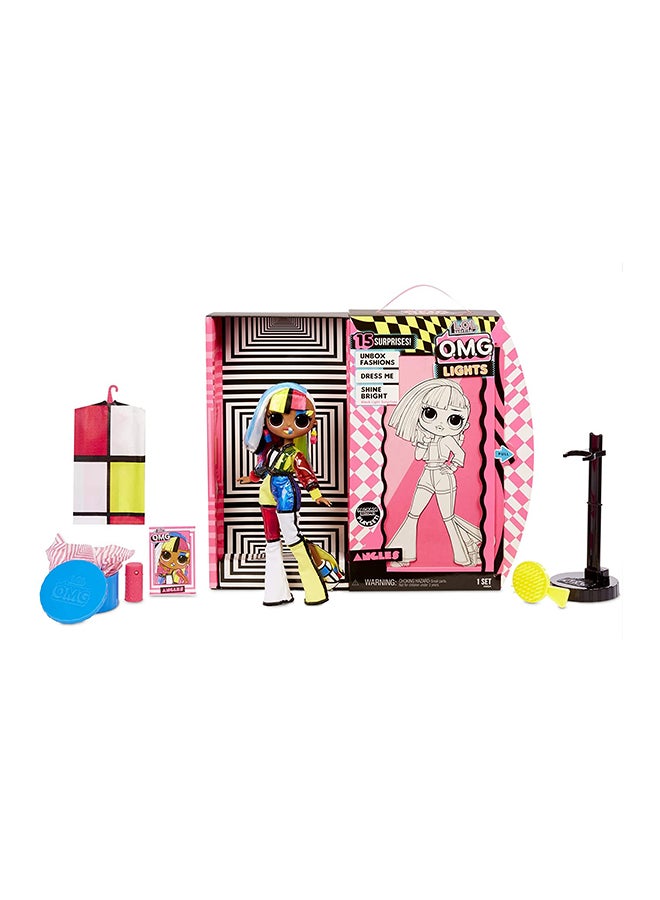 Light Up Stylish Fashion Doll With Surprises Reveals Black 2.9x12x8inch